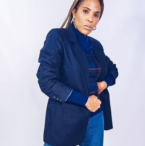 Vintage Navy Blue Blazer